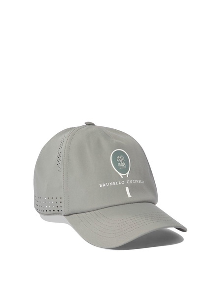 Logo Printed Curved Hem Baseball Cap