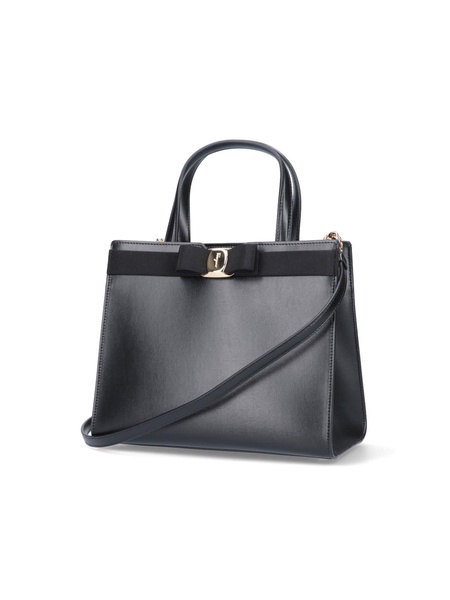 ferragamo vara bow medium leather tote