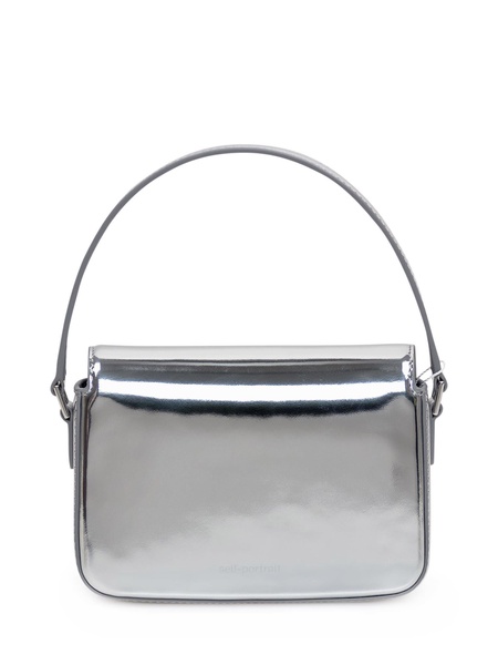 Self-Portrait Silver Leather Hand Bag