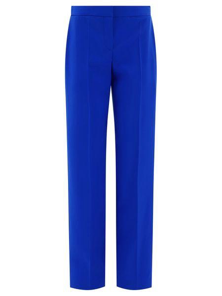 ALEXANDER MCQUEEN Blue Wool Trousers for Women in FW23 Collection