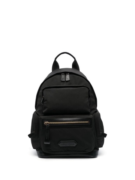 TOM FORD Modern Leather Backpack for Men - Timeless Logo-Patch Design