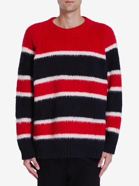 CELINE Tri-Color Striped Crewneck Sweater