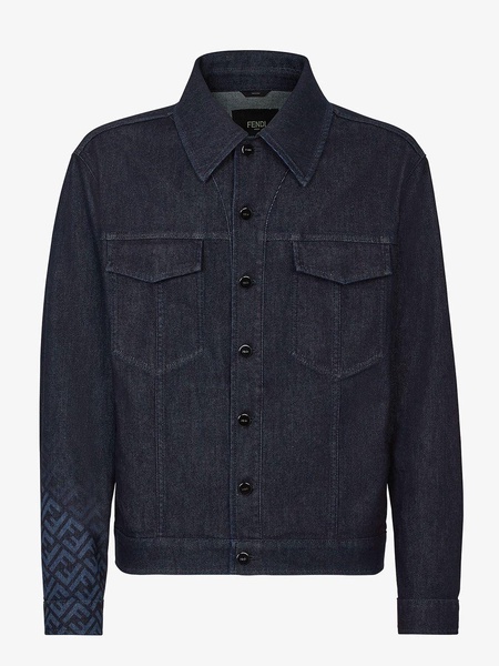 FENDI Blue Denim Jacket with FF Design Detail