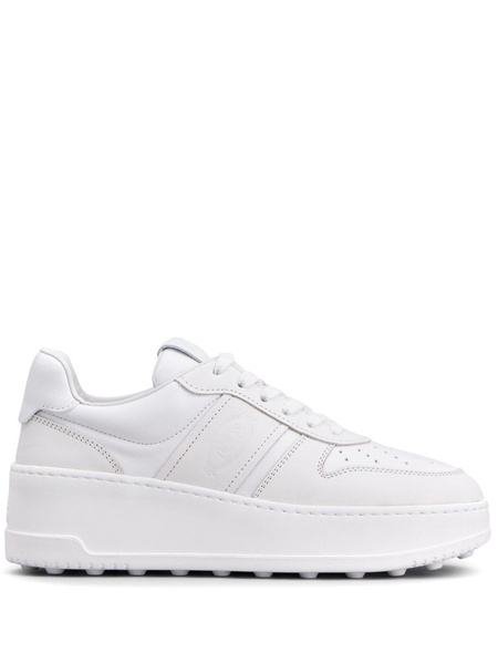 TOD'S Chic White Leather Platform Sneakers