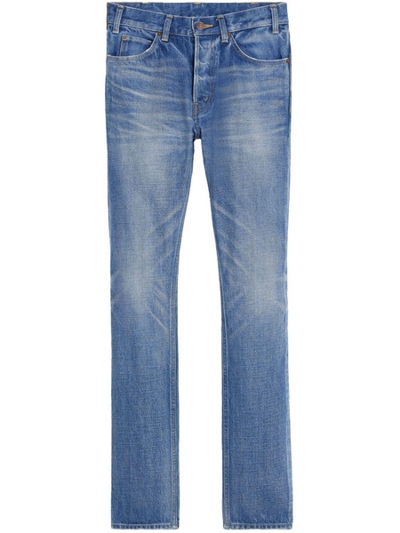 CELINE Low Rise Slim Fit Skinny Jeans in Blue for Men