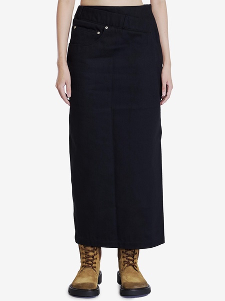 LOEWE DECONSTRUCTED SKIRT IN DENIM