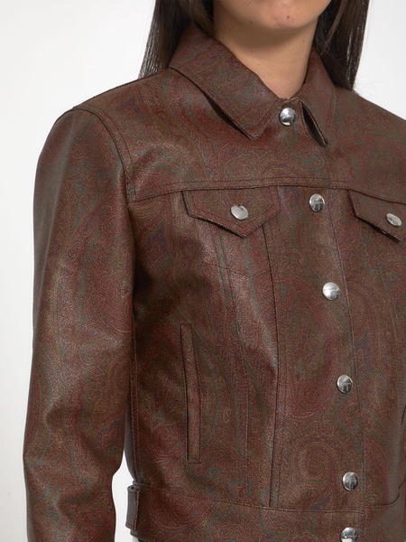 Paisley jacquard fabric jacket