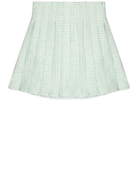 Boucle pleated miniskirt