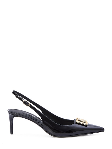 70mm logo-embossed slingback pumps