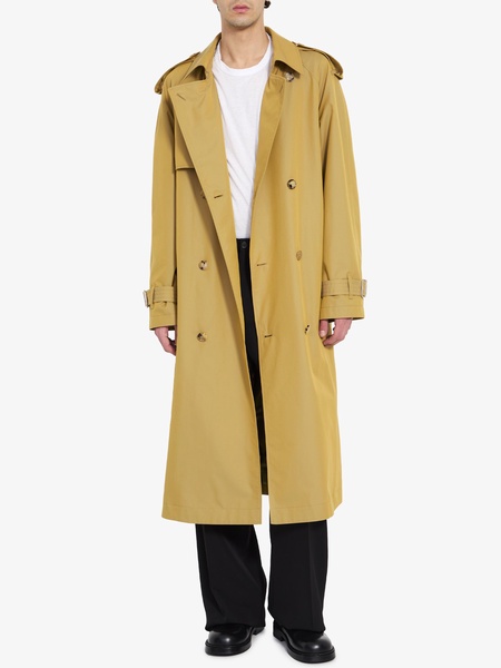 Gabardine long trench coat