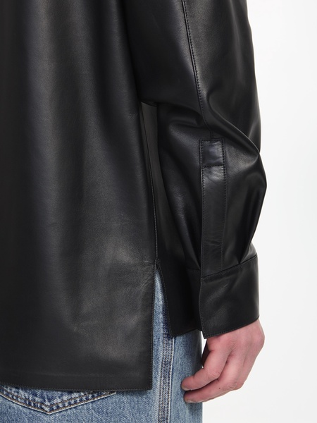 Leather overshirt