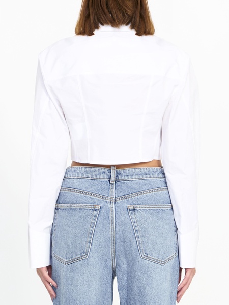 Cropped structured shirt