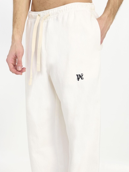 drawstring cotton trousers