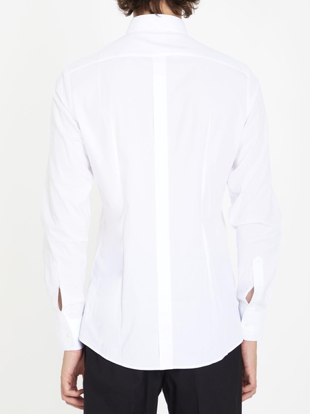 Dolce & Gabbana Cotton Shirt With Pleats At The Cuffs