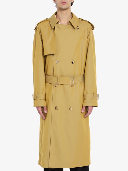 Gabardine long trench coat