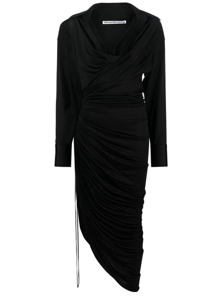 Asymmetric draped dress