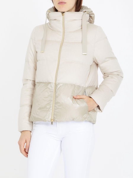 Herno Zip-Up Hooded Drawstring Down Jacket