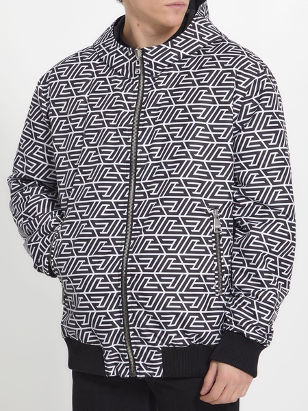 Reversible nylon bomber jacket