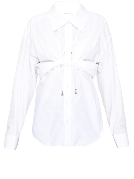 Ruched white shirt