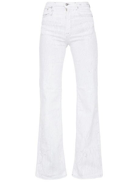 R13 Light-Blue Flared Jeans for Women with Delavé Effect