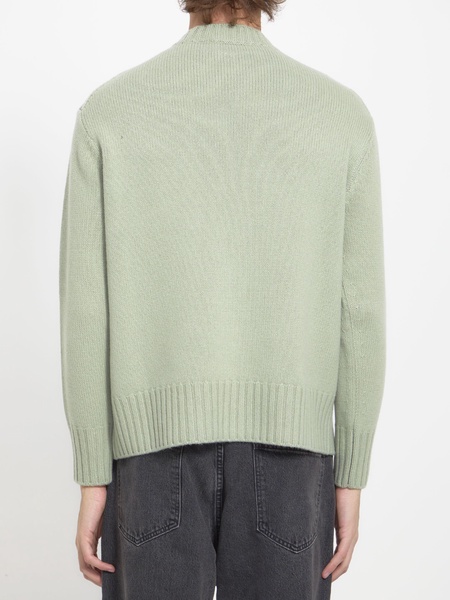 Green cashmere sweater