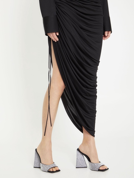 Asymmetric draped dress