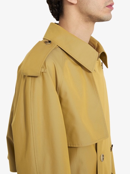 Gabardine long trench coat