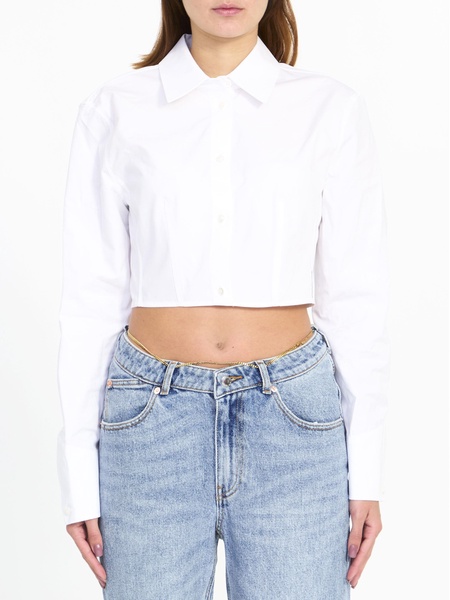 Cropped structured shirt