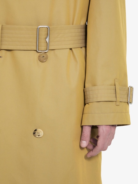 Gabardine long trench coat