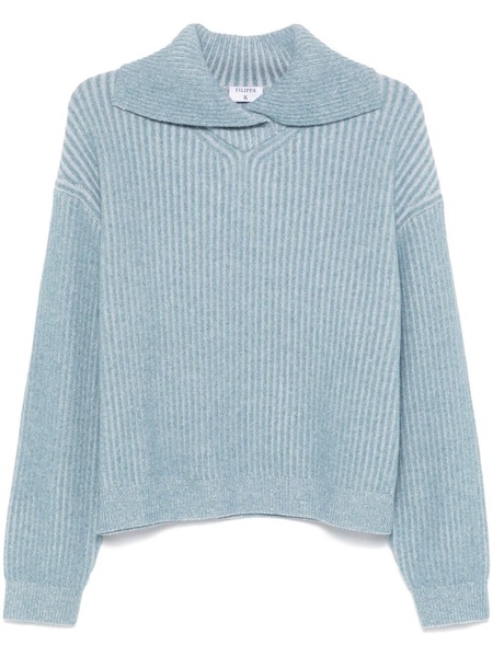 Ribbed Collar Sweater