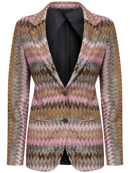 MISSONI Chevron Patterned Knit Blazer