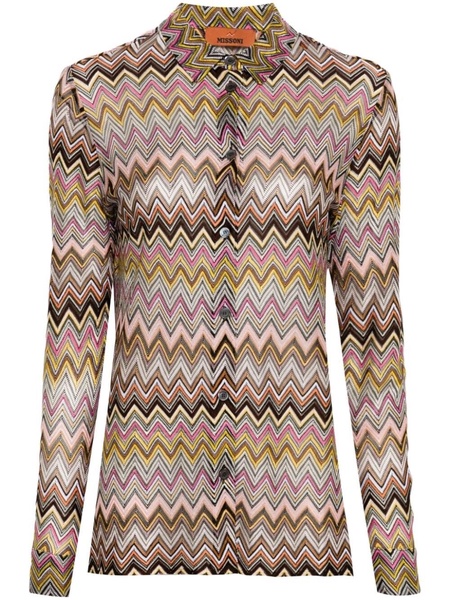 CHEVRON VISCOSE SHIRT