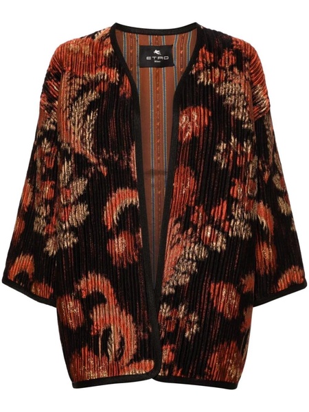 patterned-jacquard blazer