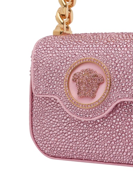 Mini Medusa crystal top handle bag