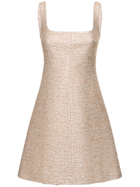 Tibby jacquard tweed A-line minidress