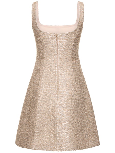 Tibby jacquard tweed A-line minidress