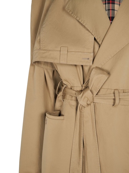 Cotton twill trench coat