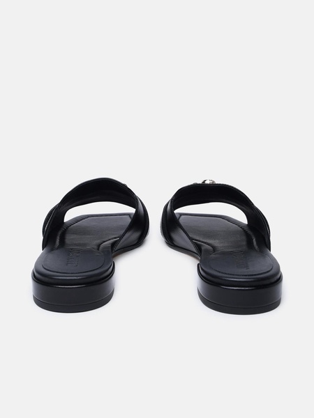 Jimmy Choo Black Leather Slippers