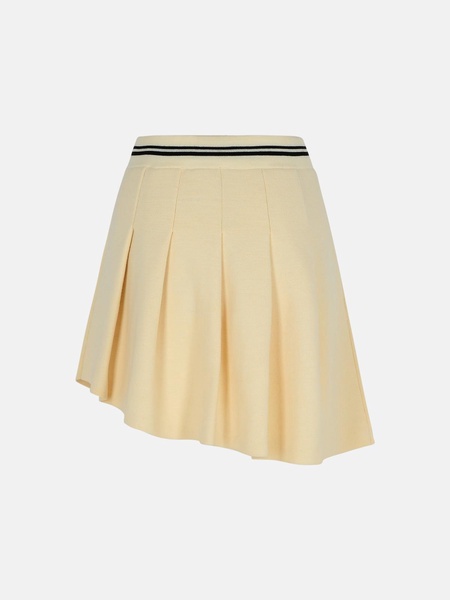 IVORY WOOL BLEND SKIRT