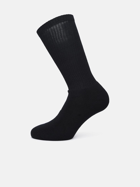 BLACK COTTON BLEND SOCKS