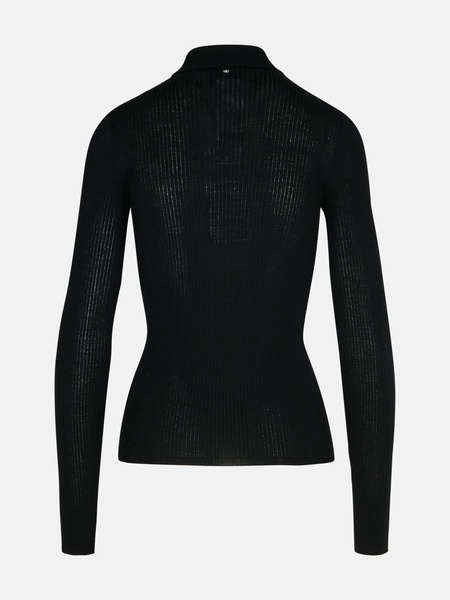 'FLAVIA' BLACK VIRGIN WOOL SWEATER