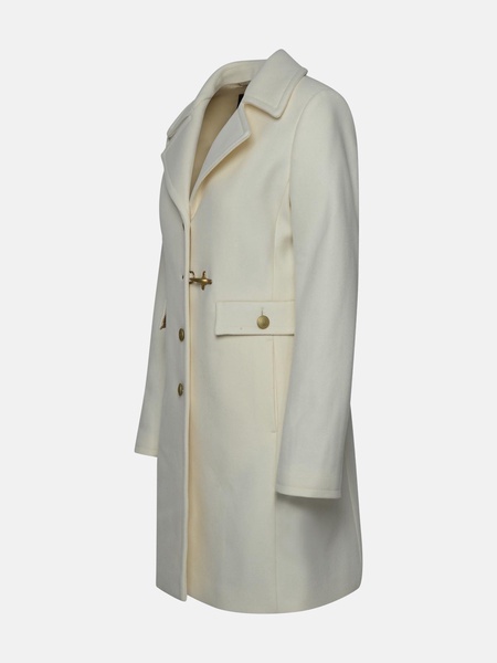 Ivory virgin wool blend coat