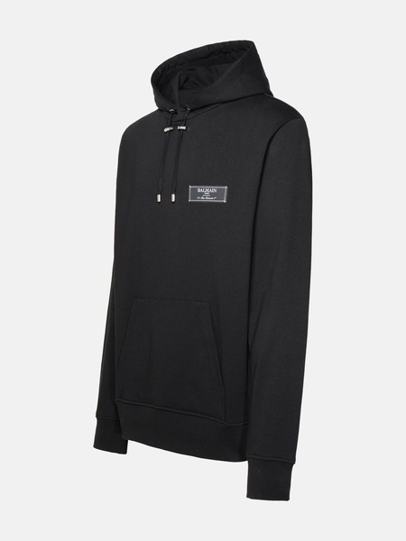 BLACK COTTON HOODIE