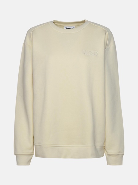 IVORY ORGANIC COTTON BLEND SWEATSHIRT