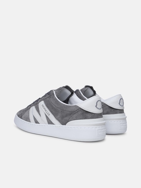 'MONACO' GREY LEATHER SNEAKERS