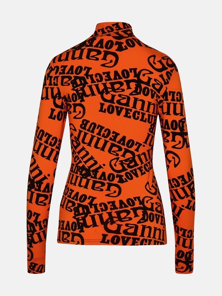 ORANGE LYOCELL BLEND TURTLENECK SWEATER