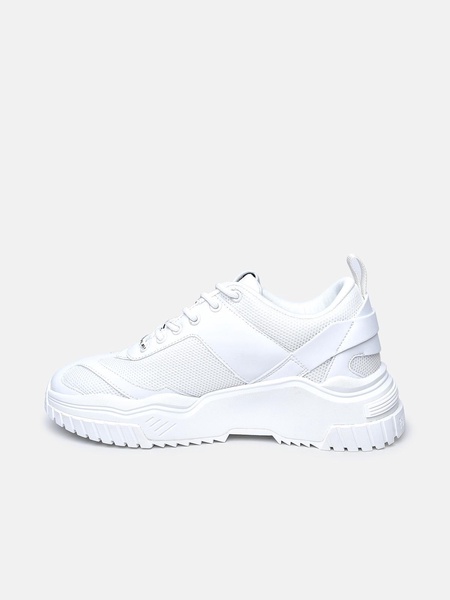 WHITE FABRIC SNEAKERS