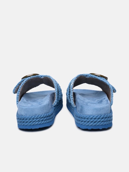 'ROPE' BLUE SUEDE SANDALS