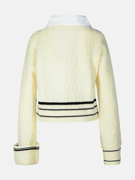 IVORY WOOL BLEND SWEATER