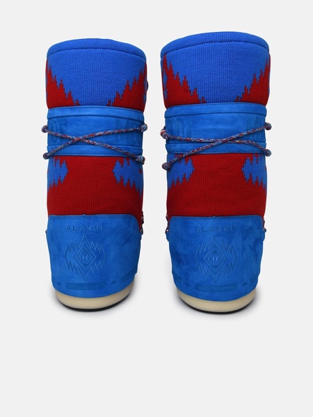 ALANUI X MOON BOOT ICON KNIT IN BLUE AND RED WOOL